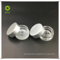 7g clear empty cosmetic glass jar with aluminum cap